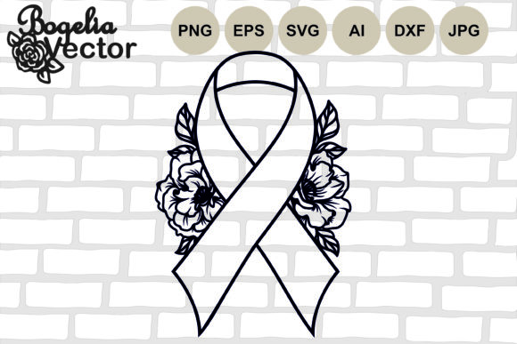 Awareness Ribbon Breast Cancer Floral