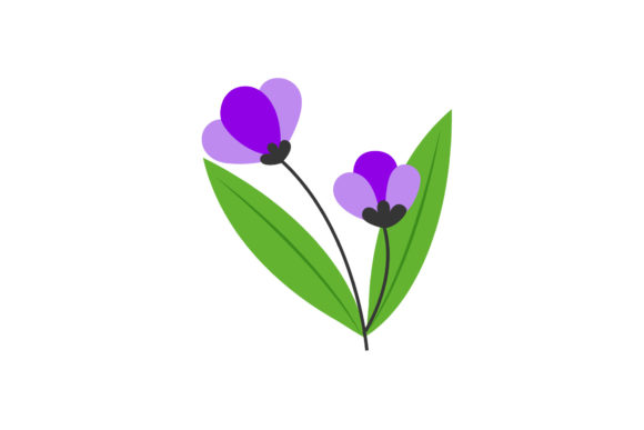 Cute Color Illustration Flowers for Graphics and Icons