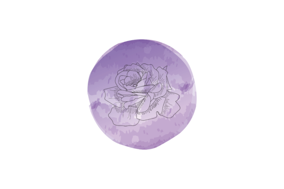 Flower Background Watercolor Purple SVG Graphics & Icons