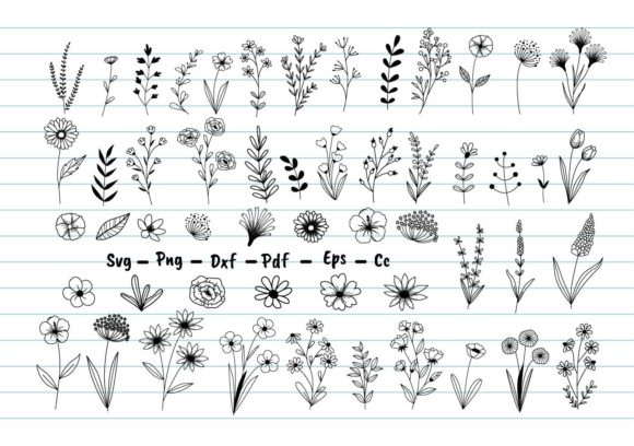 Flower Bundle SVG for Print Templates and Graphics