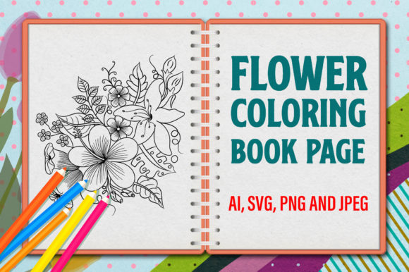 Flower Coloring Page Graphics for Coloring Pages