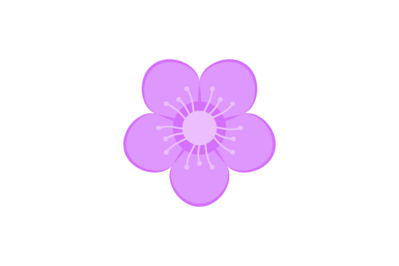 Flowers Bloom in Summer Vector Design for Graphics and Icons
