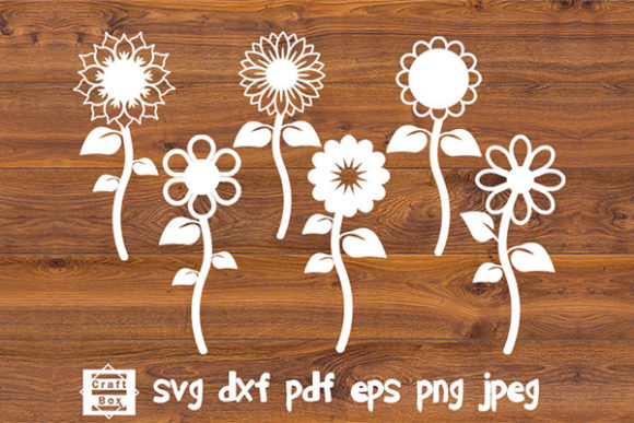 Flowers Clipart Svg, Sunflower Svg for Graphics and Crafts
