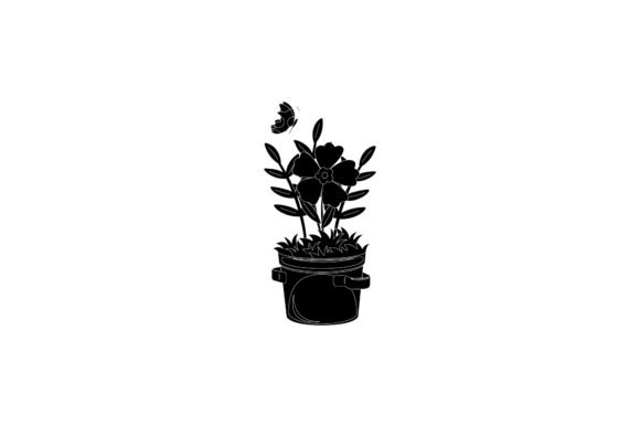 Flowers Garden in Pot Silhouette: Premium Graphics & Icons Review