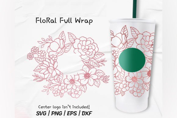 Flowers Group Wrap Venti Cold Cup 24 Oz
