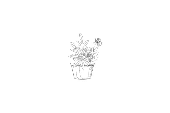Flowers Potted Nature Outline: Graphics and Icons for Editorial Design