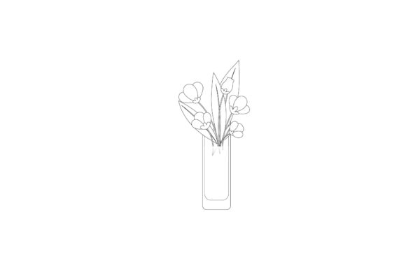 Flowers Vase Summer Outline: A Review for Graphics and Icons