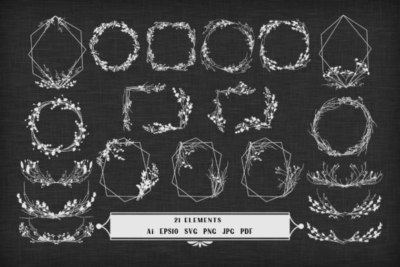 Frames from Silhouettes of Dried Plants: Graphics for Crafts