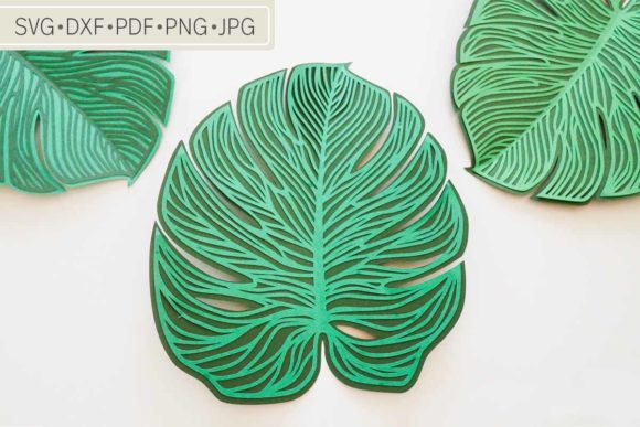 Intricate Monstera Leaf Digital Template for Laser Cutting & Wall Decor