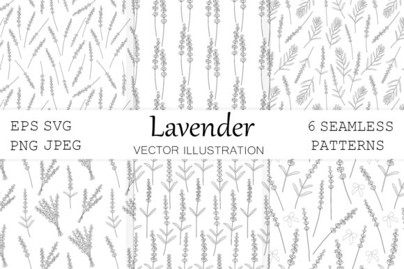 Lavender Flowers Graphics Pattern for Branding