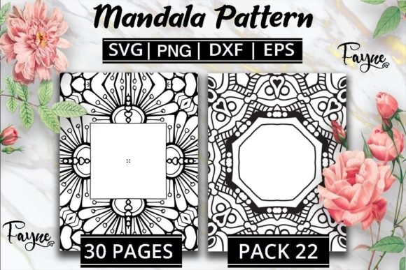 Mandala Pattern Adult Coloring Pages 22 Graphics