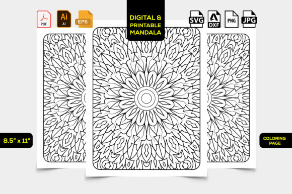 Mandala Relaxation KDP Interior Flowers Graphics for Crafters