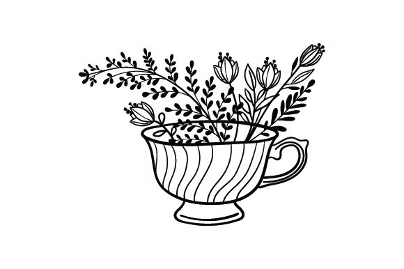 Tea Cup with Flowers: Crafts & Designs for Editorial Publishing