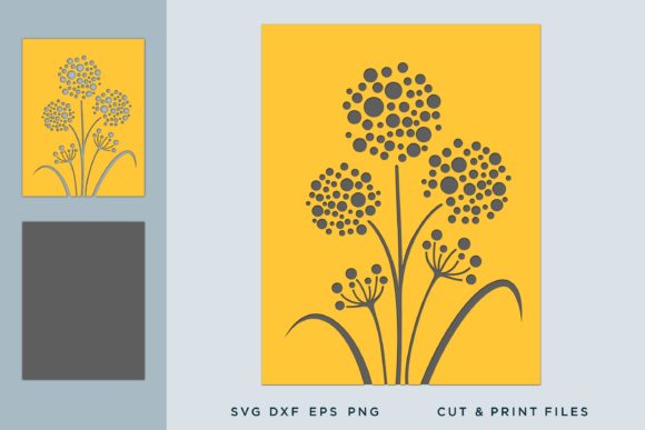 Wall Art 3D Dandelion SVG for Blog and Website Design