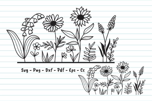 Wildflower Svg, Flowers Svg Design for Graphics & Print Templates